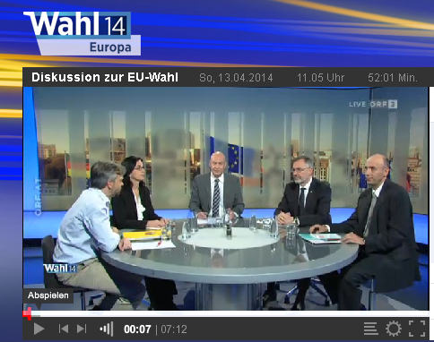 ORF-Diskussion mit den Kleinparteien zur EU-Wahl 2014 vom 13.4.2014;  ORF